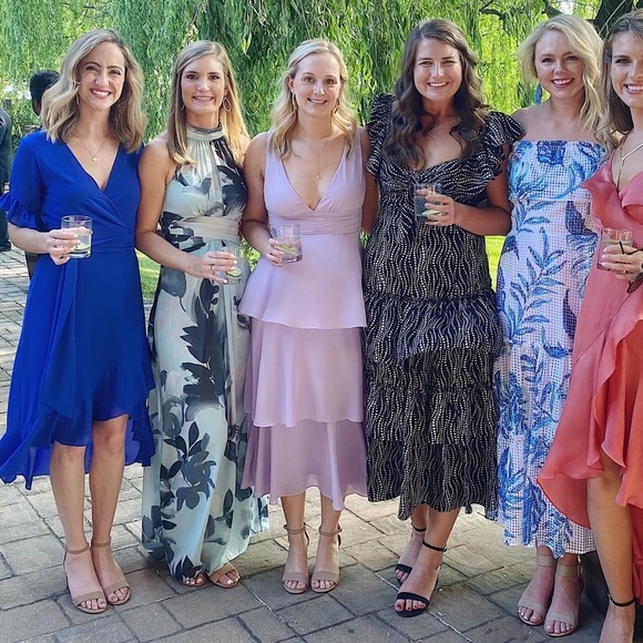 Adrianna Papell Floral Halter Sleeveless Chiffon Gown, Size 0 - Picture 14 of 14